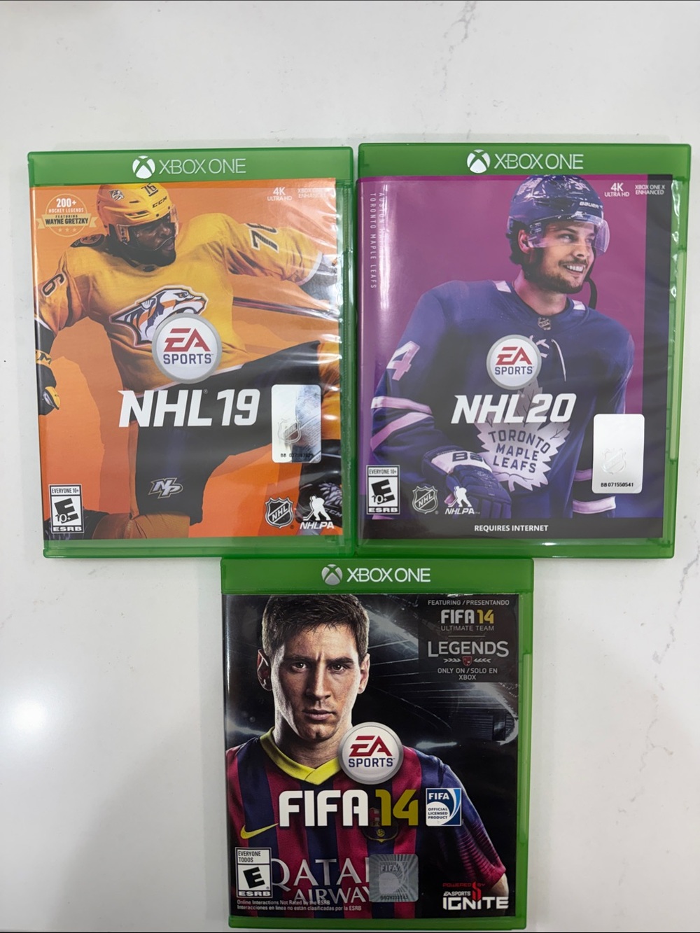 NHL 19, NHL 20 & FIFA 14 Xbox One Game Bundle - Multi-Color